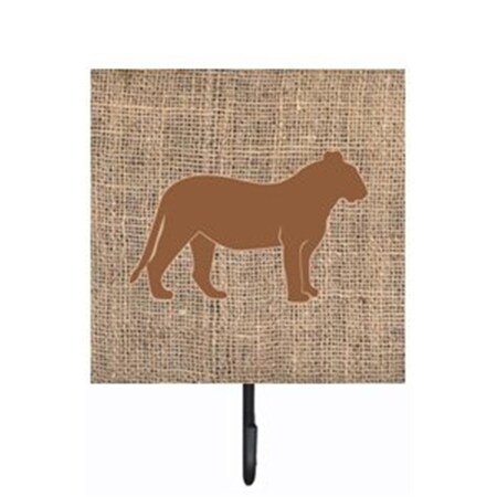 Carolines Treasures Tiger Burlap and Brown Leash Or Key Holder BB1010-BL-BN-SH4